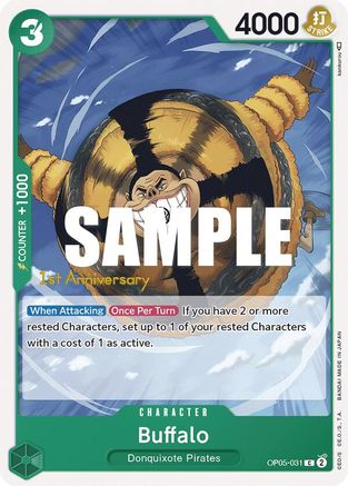 Buffalo (OP05-031) [Awakening of the New Era: 1st Anniversary Tournament Cards] One Piece Single Bandai