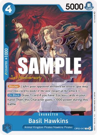 Basil Hawkins (OP05-047) [Awakening of the New Era: 1st Anniversary Tournament Cards] One Piece Single Bandai