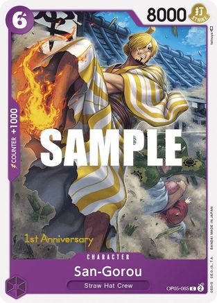 San-Gorou (OP05-065) [Awakening of the New Era: 1st Anniversary Tournament Cards] One Piece Single Bandai