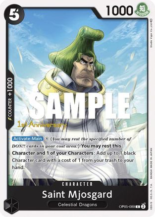 Saint Mjosgard (OP05-089) [Awakening of the New Era: 1st Anniversary Tournament Cards] One Piece Single Bandai