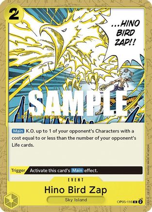 Hino Bird Zap (OP05-116) [Awakening of the New Era: 1st Anniversary Tournament Cards] One Piece Single Bandai