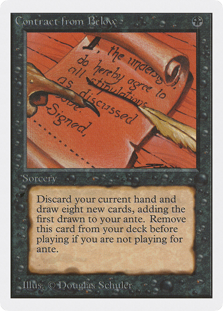 Contract from Below (2ED-) [Oldschool] Unlimited Edition MTG Single Wizards of the Coast