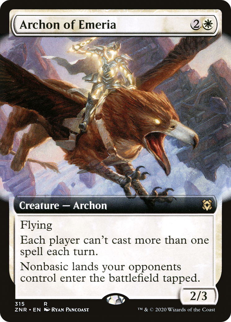 Archon of Emeria (ZNR-315) [Zendikar Rising] (Extended Art) Foil MTG Single Wizards of the Coast