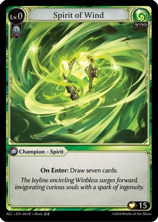 Spirit of Wind (003) [Alchemical Revolution] Grand Archive Single Weebs of the Shore