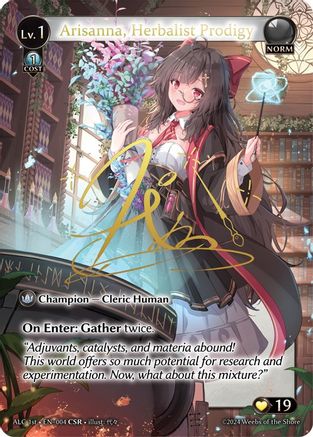Arisanna, Herbalist Prodigy (CSR) (ALC1E) (004) [Alchemical Revolution] Foil Grand Archive Single Weebs of the Shore