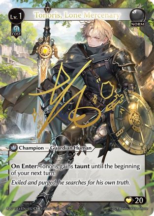 Tonoris, Lone Mercenary (CSR) (ALC1E) (012) [Alchemical Revolution] Foil Grand Archive Single Weebs of the Shore