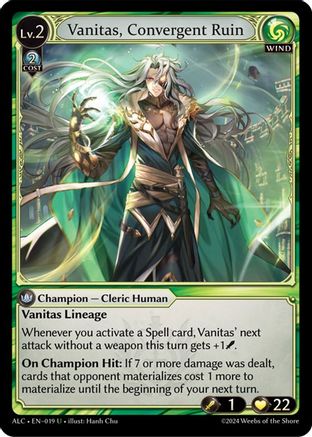 Vanitas, Convergent Ruin (019) [Alchemical Revolution] Grand Archive Single Weebs of the Shore