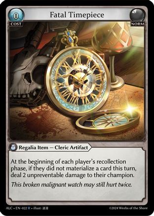 Fatal Timepiece (022) [Alchemical Revolution] Foil Grand Archive Single Weebs of the Shore