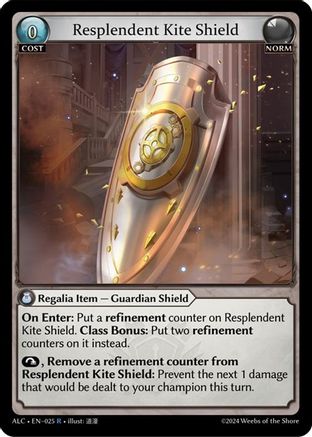 Resplendent Kite Shield (025) [Alchemical Revolution] Grand Archive Single Weebs of the Shore