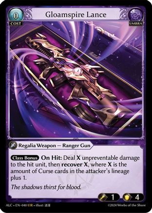Gloamspire Lance (040) [Alchemical Revolution] Grand Archive Single Weebs of the Shore