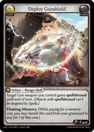 Deploy Gunshield (048) [Alchemical Revolution] Foil Grand Archive Single Weebs of the Shore
