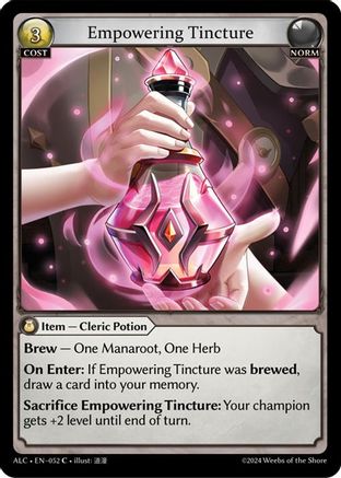 Empowering Tincture (052) [Alchemical Revolution] Grand Archive Single Weebs of the Shore