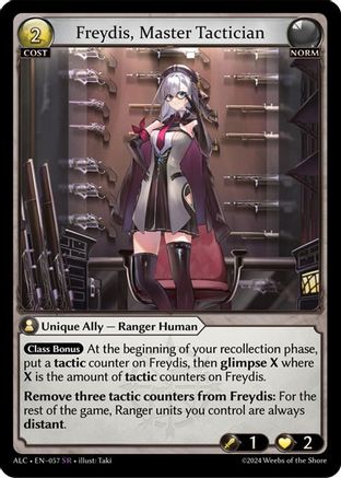 Freydis, Master Tactician (057) [Alchemical Revolution] Foil Grand Archive Single Weebs of the Shore