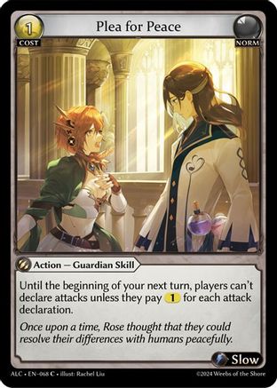 Plea for Peace (068) [Alchemical Revolution] Foil Grand Archive Single Weebs of the Shore