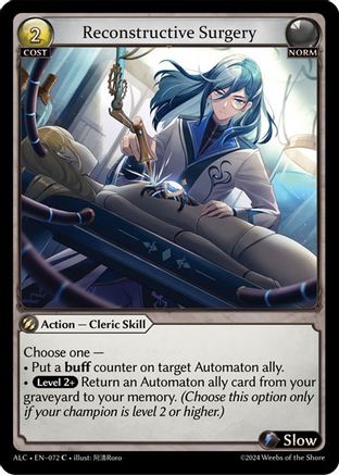 Reconstructive Surgery (072) [Alchemical Revolution] Foil Grand Archive Single Weebs of the Shore
