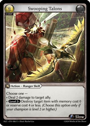 Swooping Talons (086) [Alchemical Revolution] Foil Grand Archive Single Weebs of the Shore