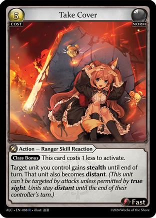 Take Cover (088) [Alchemical Revolution] Foil Grand Archive Single Weebs of the Shore