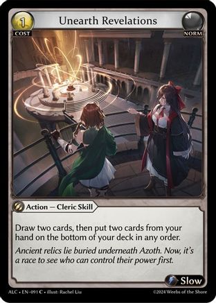 Unearth Revelations (091) [Alchemical Revolution] Foil Grand Archive Single Weebs of the Shore