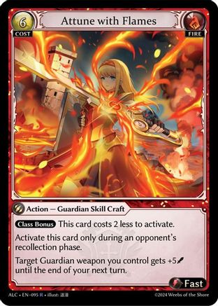 Attune with Flames (095) [Alchemical Revolution] Foil Grand Archive Single Weebs of the Shore