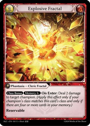 Explosive Fractal (101) [Alchemical Revolution] Foil Grand Archive Single Weebs of the Shore