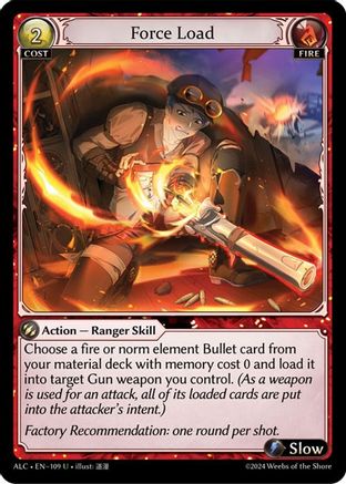 Force Load (109) [Alchemical Revolution] Foil Grand Archive Single Weebs of the Shore