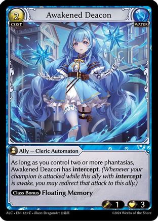 Awakened Deacon (123) [Alchemical Revolution] Foil Grand Archive Single Weebs of the Shore