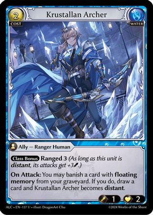 Krustallan Archer (137) [Alchemical Revolution] Foil Grand Archive Single Weebs of the Shore