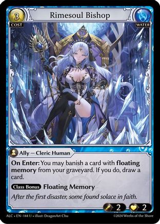 Rimesoul Bishop (144) [Alchemical Revolution] Grand Archive Single Weebs of the Shore