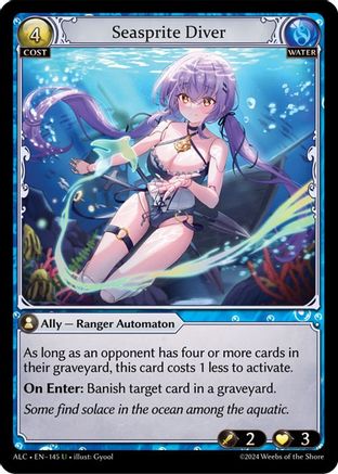 Seasprite Diver (145) [Alchemical Revolution] Foil Grand Archive Single Weebs of the Shore