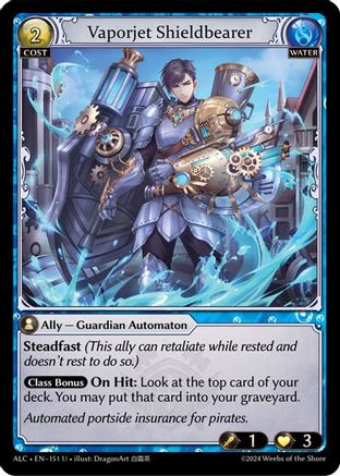 Vaporjet Shieldbearer (151) [Alchemical Revolution] Foil Grand Archive Single Weebs of the Shore