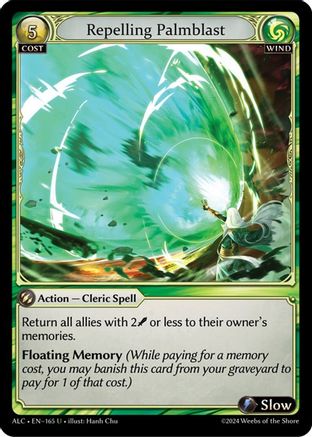 Repelling Palmblast (165) [Alchemical Revolution] Grand Archive Single Weebs of the Shore
