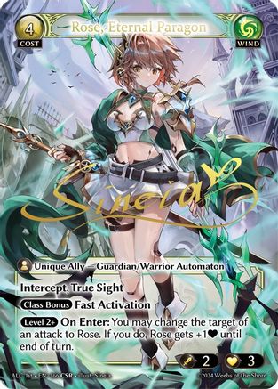 Rose, Eternal Paragon (CSR) (ALC1E) (166) [Alchemical Revolution] Foil Grand Archive Single Weebs of the Shore