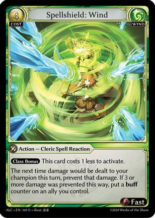 Spellshield: Wind (169) [Alchemical Revolution] Grand Archive Single Weebs of the Shore