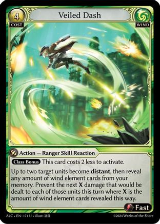 Veiled Dash (171) [Alchemical Revolution] Foil Grand Archive Single Weebs of the Shore