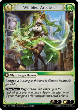 Winbless Arbalest (174) [Alchemical Revolution] Foil Grand Archive Single Weebs of the Shore