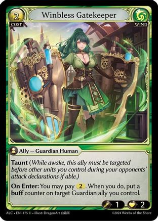 Winbless Gatekeeper (175) [Alchemical Revolution] Foil Grand Archive Single Weebs of the Shore