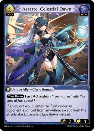 Astarte, Celestial Dawn (178) [Alchemical Revolution] Grand Archive Single Weebs of the Shore
