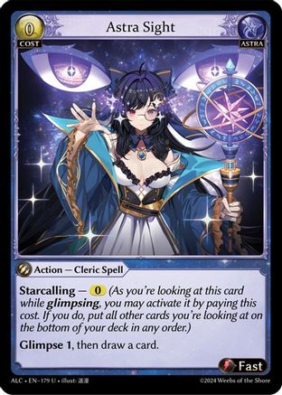 Astra Sight (179) [Alchemical Revolution] Grand Archive Single Weebs of the Shore