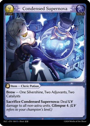 Condensed Supernova (184) [Alchemical Revolution] Foil Grand Archive Single Weebs of the Shore