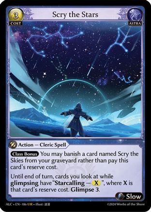 Scry the Stars (186) [Alchemical Revolution] Foil Grand Archive Single Weebs of the Shore