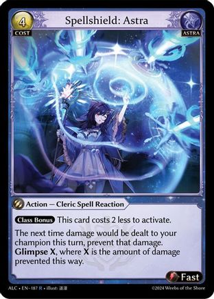 Spellshield: Astra (187) [Alchemical Revolution] Foil Grand Archive Single Weebs of the Shore