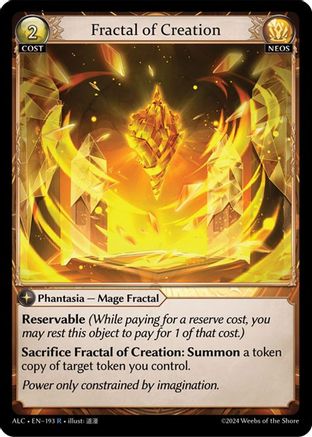 Fractal of Creation (193) [Alchemical Revolution] Foil Grand Archive Single Weebs of the Shore