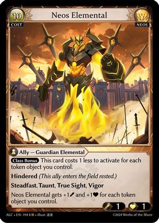 Neos Elemental (194) [Alchemical Revolution] Foil Grand Archive Single Weebs of the Shore