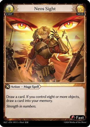 Neos Sight (195) [Alchemical Revolution] Grand Archive Single Weebs of the Shore