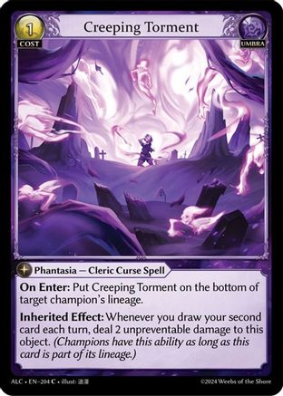 Creeping Torment (204) [Alchemical Revolution] Foil Grand Archive Single Weebs of the Shore