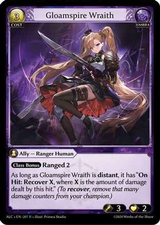Gloamspire Wraith (207) [Alchemical Revolution] Foil Grand Archive Single Weebs of the Shore