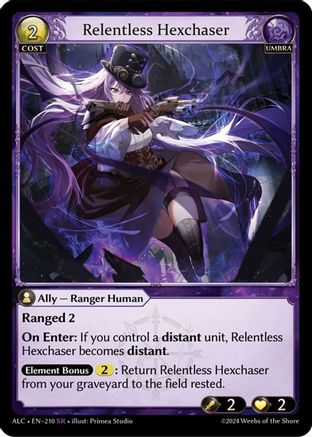 Relentless Hexchaser (210) [Alchemical Revolution] Foil Grand Archive Single Weebs of the Shore