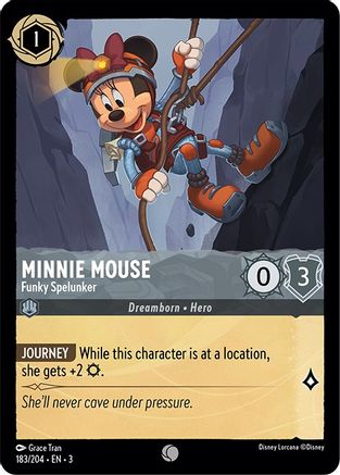 Minnie Mouse - Funky Spelunker (183/204) [Into the Inklands] Cold Foil Lorcana Single Disney