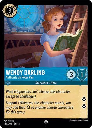 Wendy Darling - Authority on Peter Pan (158/204) [Into the Inklands] Cold Foil Lorcana Single Disney