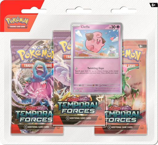 Pokémon Scarlet & Violet: Temporal Forces - 3-Pack Blister (Cleffa) Pokemon Sealed Pokémon   